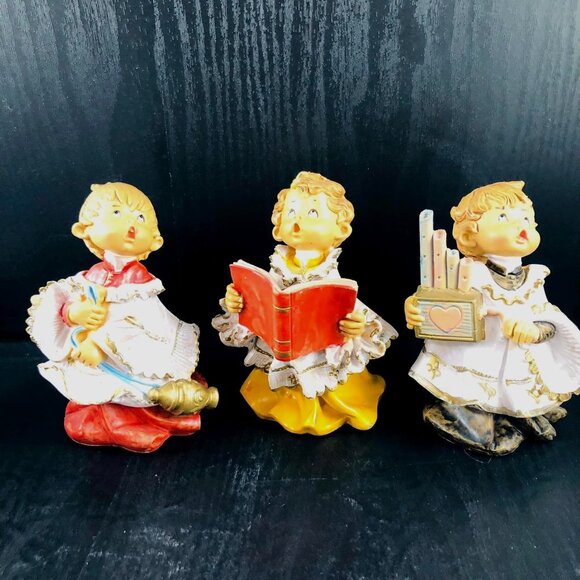Vintage 3 Fontanini Simonetti Alter Choir Boys italy Figurines 1987 Christmas Ho - Picture 1 of 8